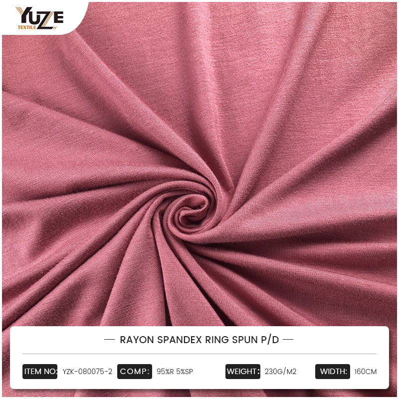 YZK-080075-2 Rayon Spandex Ring Spun P/D YZK-080075-2 Rayon Spandex Ring Spun P/D