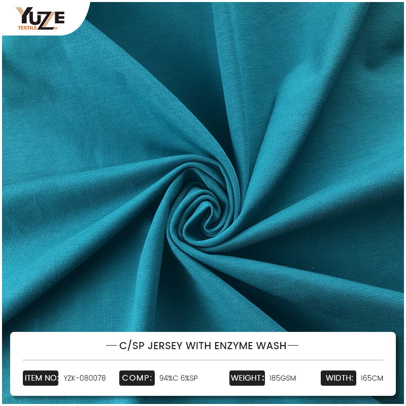 YZK-080078 CSP Jersey dengan Basuh Enzim