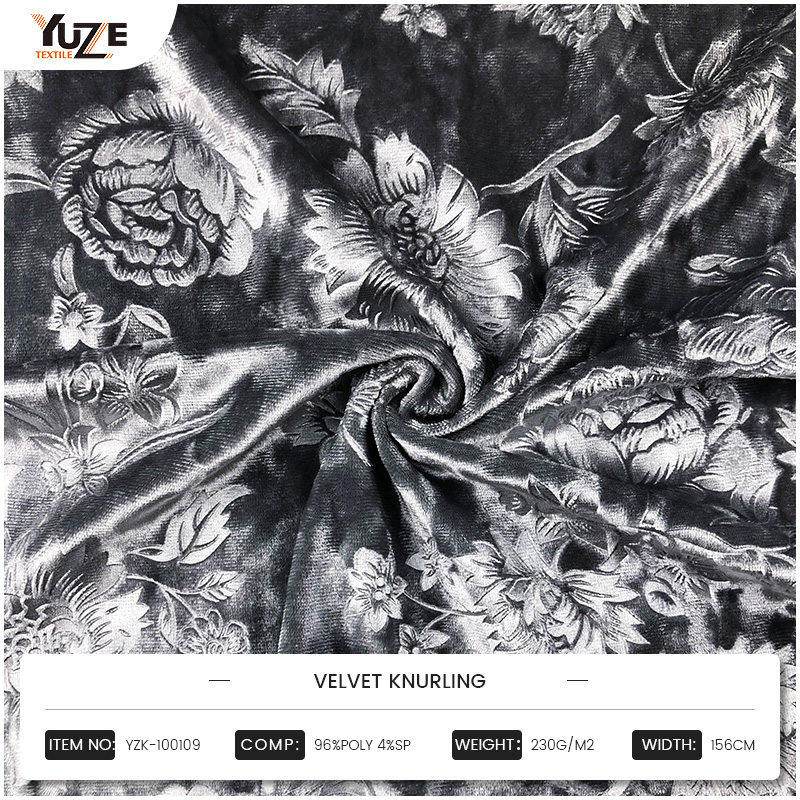 Fabrik Knurling Velvet mempunyai rintangan haus yang sangat baik dan rintangan kedutan