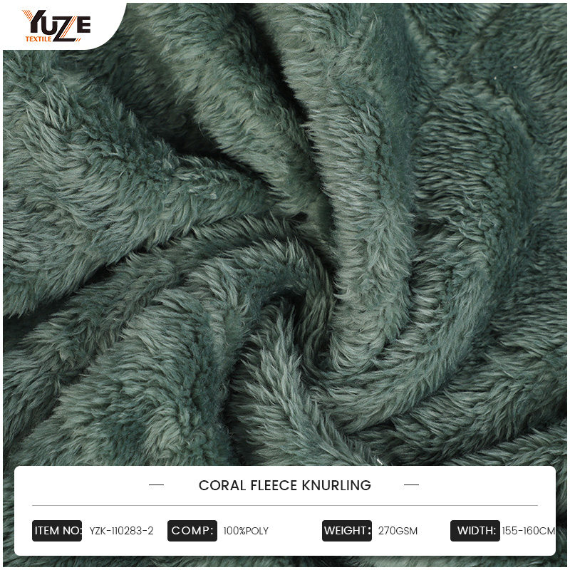 YZK-110283-2 Knurling Fleece Coral