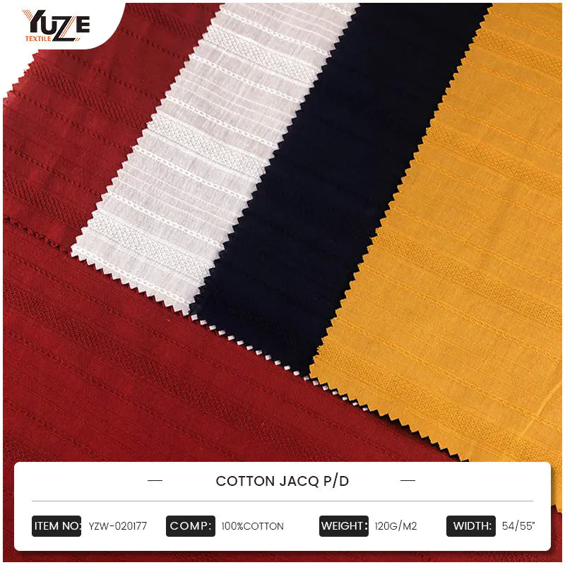 YZW-020177 Cotton Jacq PD Jacquard Technology: Fusion sempurna tenunan dan seni