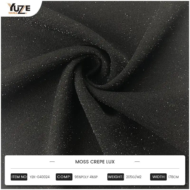 Pengalaman baru yang selesa memakai: kelebihan regangan YZK-040024 Moss Crepe Lux Fabric