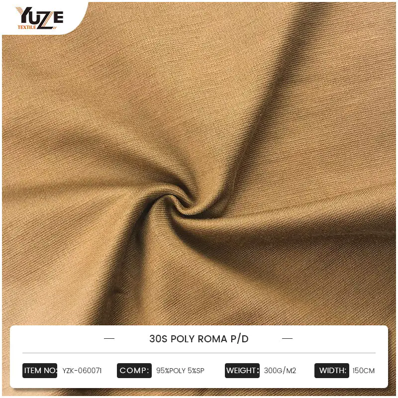 YZK-060071 30S Polyester Roman P/D Fabric: Menggabungkan Ketahanan dan Keselesaan untuk Membuat Fabrik High-End yang Bergaya dan Berfungsi